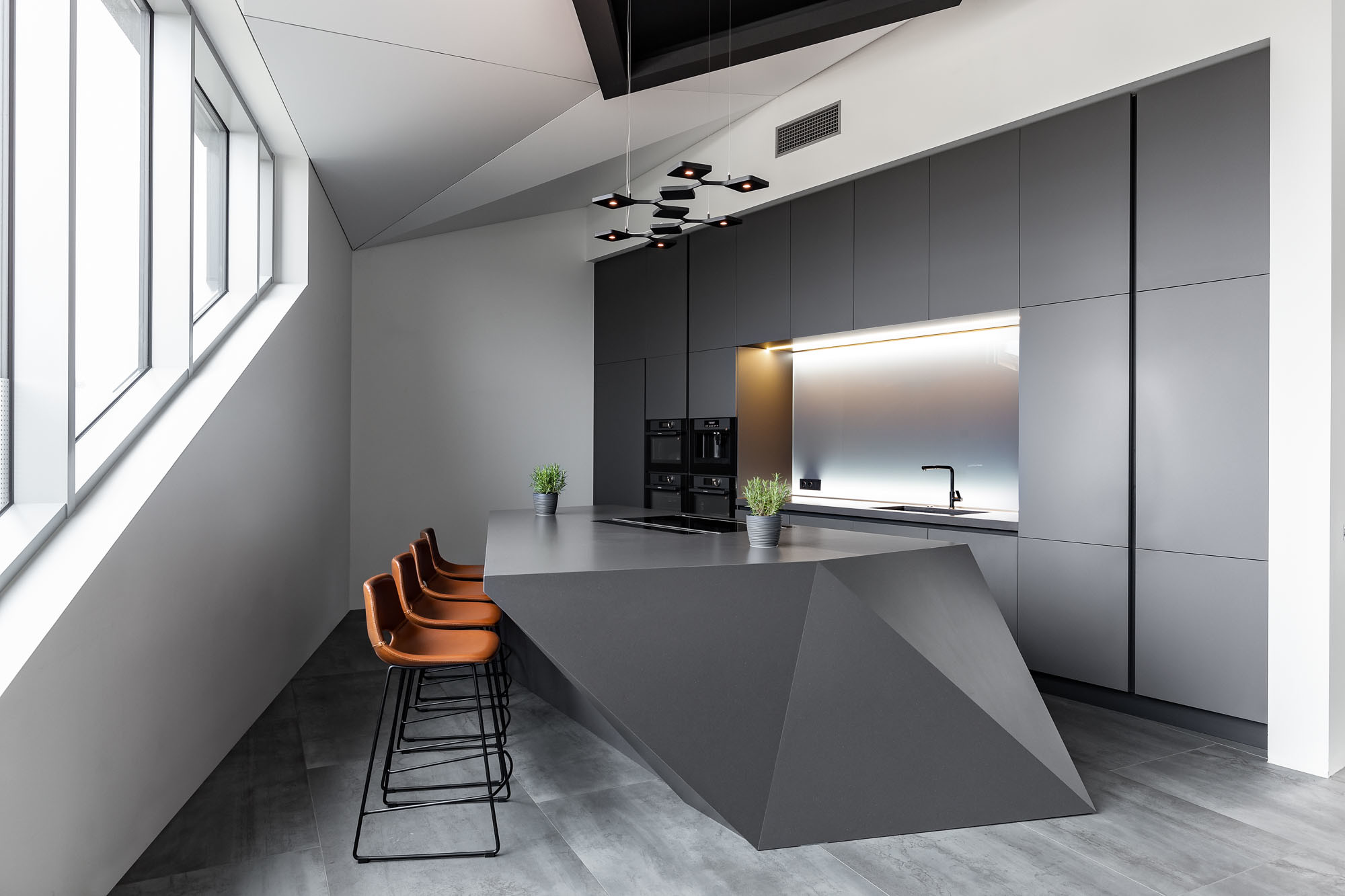 Silestone Cemento Featured Gray Kitchen Countertops