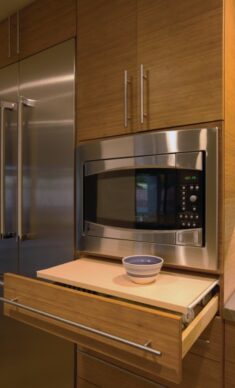 Slab Wood Grain Kitchen Cabinets