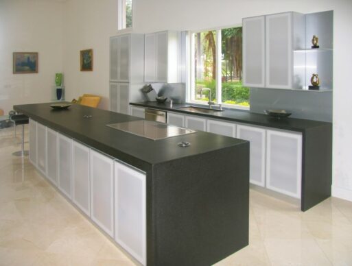 Slimline Aluminum Featured Modern Kitchen Cabinets