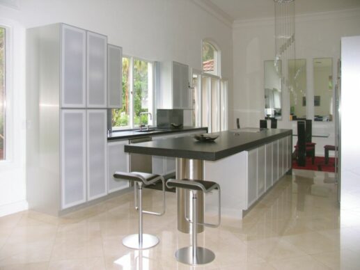 Slimline Aluminum Modern Kitchen Cabinets
