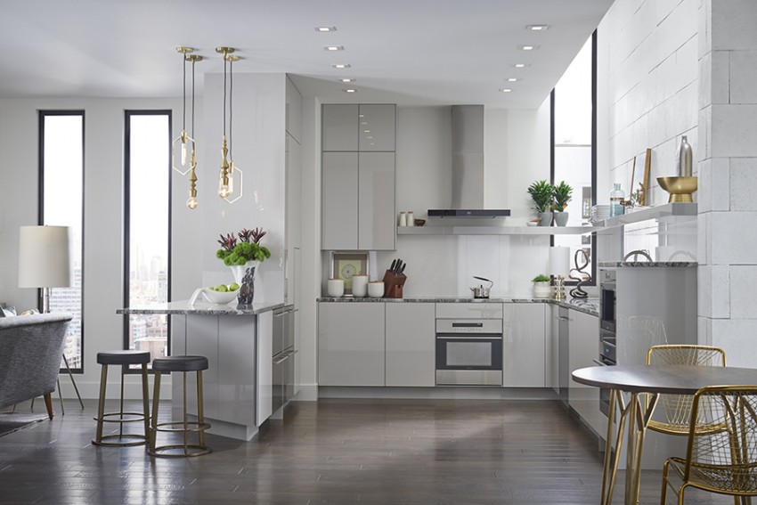 South Beach Featured Modern Dark Kitchen Cabinets