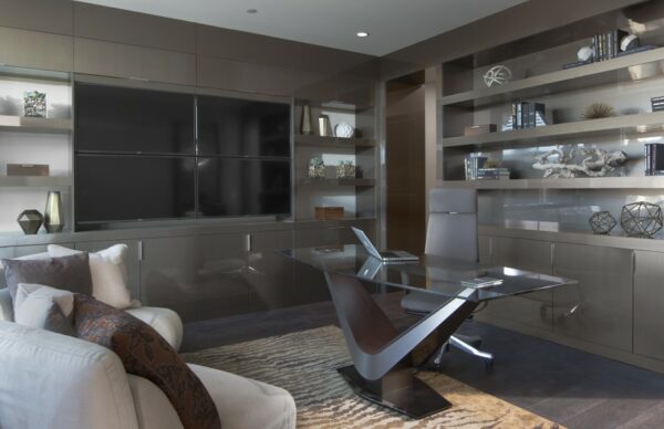 South Beach Featured Modern Dark Office Cabinets