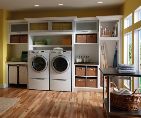 Sumner Featured White Laundry Room Cabinets