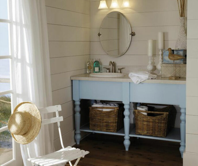 Treyburn Featured Light Blue Bathroom Vanity Counter