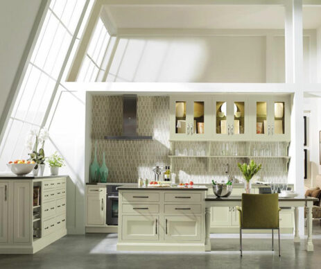 Treyburn Inset Featured Contemporary Off White Kitchen Cabinets