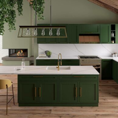 Viatera Calacatta Verde Featured Kitchen Countertops