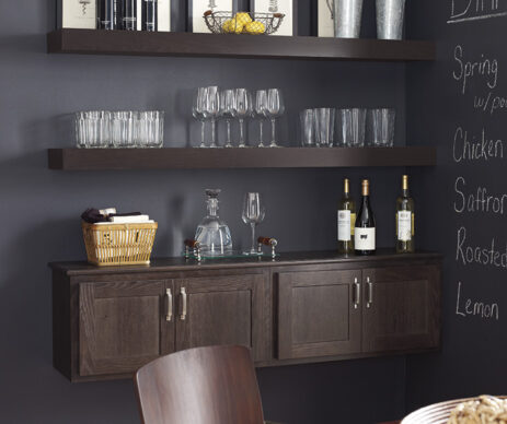 Westburke Featured Dark Wood Wet Bar Cabinets