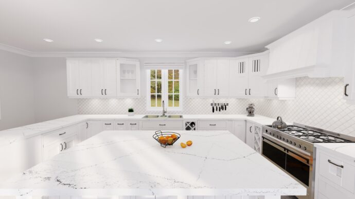 White Kitchen Reliance Quartz Countertops