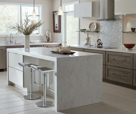 Worthen Contemporary White Kitchen Cabinets