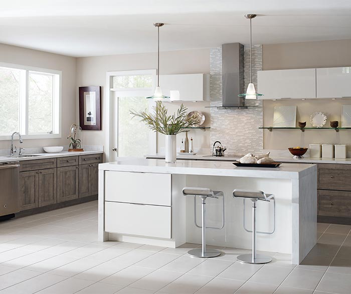 Worthen Featured Contemporary White Kitchen Cabinets