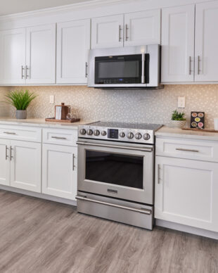 York Featured Modern White Kitchen Cabinets